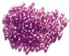 100 4mm Transparent Amethyst Round Glass Beads